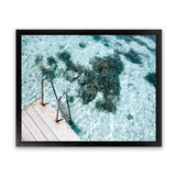 Shop Sea Pool Photo Art Print-Blue, Coastal, Green, Horizontal, Photography, Rectangle, View All-framed poster wall decor artwork