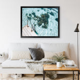 Shop Sea Pool Photo Art Print-Blue, Coastal, Green, Horizontal, Photography, Rectangle, View All-framed poster wall decor artwork