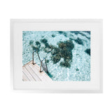 Shop Sea Pool Photo Art Print-Blue, Coastal, Green, Horizontal, Photography, Rectangle, View All-framed poster wall decor artwork