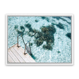Shop Sea Pool Photo Canvas Art Print-Blue, Coastal, Green, Horizontal, Landscape, Photography, Photography Canvas Prints, Rectangle, View All-framed wall decor artwork