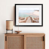 Shop Ocean Stairs Photo Art Print-Coastal, Horizontal, Neutrals, Photography, Rectangle, View All-framed poster wall decor artwork