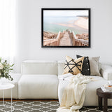 Shop Ocean Stairs Photo Art Print-Coastal, Horizontal, Neutrals, Photography, Rectangle, View All-framed poster wall decor artwork