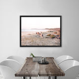Shop Beach Kangaroos Photo Canvas Art Print-Animals, Horizontal, Landscape, Neutrals, Photography, Photography Canvas Prints, Rectangle, View All-framed wall decor artwork