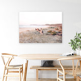 Shop Beach Kangaroos Photo Canvas Art Print-Animals, Horizontal, Landscape, Neutrals, Photography, Photography Canvas Prints, Rectangle, View All-framed wall decor artwork