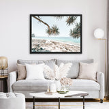 Shop Beach Outlook I Photo Canvas Art Print-Coastal, Green, Horizontal, Landscape, Neutrals, Photography, Photography Canvas Prints, Rectangle, Tropical, View All-framed wall decor artwork