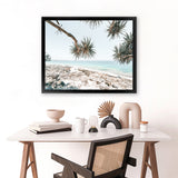 Shop Beach Outlook I Photo Art Print-Coastal, Green, Horizontal, Neutrals, Photography, Rectangle, Tropical, View All-framed poster wall decor artwork
