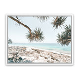Shop Beach Outlook I Photo Canvas Art Print-Coastal, Green, Horizontal, Landscape, Neutrals, Photography, Photography Canvas Prints, Rectangle, Tropical, View All-framed wall decor artwork