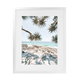 Shop Beach Outlook II Photo Art Print-Coastal, Green, Neutrals, Photography, Portrait, Rectangle, Tropical, View All-framed poster wall decor artwork