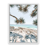 Shop Beach Outlook II Photo Canvas Art Print-Coastal, Green, Landscape, Neutrals, Photography, Photography Canvas Prints, Portrait, Rectangle, Tropical, View All-framed wall decor artwork