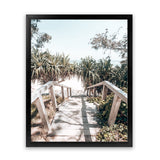 Shop Byron Bay Stairs Photo Art Print-Coastal, Green, Photography, Portrait, Rectangle, Tropical, View All-framed poster wall decor artwork