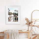 Shop Byron Bay Stairs Photo Art Print-Coastal, Green, Photography, Portrait, Rectangle, Tropical, View All-framed poster wall decor artwork