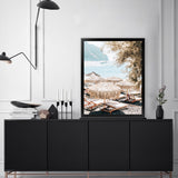 Shop Santorini Beach Parasols Photo Art Print-Boho, Brown, Coastal, Neutrals, Photography, Portrait, Rectangle, Tropical, View All-framed poster wall decor artwork