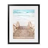 Shop Ocean Beach Stairs Photo Art Print-Boho, Brown, Coastal, Neutrals, Photography, Portrait, Rectangle, View All-framed poster wall decor artwork