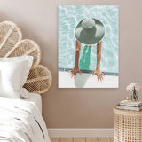 Shop Pool Time I Photo Canvas Art Print-Coastal, Green, People, Photography, Photography Canvas Prints, Portrait, Rectangle, View All-framed wall decor artwork