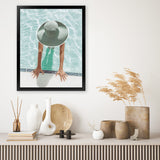 Shop Pool Time I Photo Art Print-Coastal, Green, People, Photography, Portrait, Rectangle, View All-framed poster wall decor artwork
