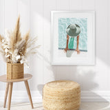Shop Pool Time I Photo Art Print-Coastal, Green, People, Photography, Portrait, Rectangle, View All-framed poster wall decor artwork