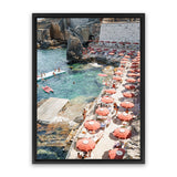 Shop Bagno Marino Archi II Photo Canvas Art Print-Amalfi Coast Italy, Coastal, Landscape, Photography, Photography Canvas Prints, Portrait, Rectangle, Red, View All-framed wall decor artwork