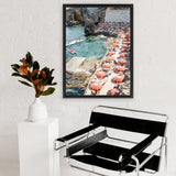 Shop Bagno Marino Archi II Photo Canvas Art Print-Amalfi Coast Italy, Coastal, Landscape, Photography, Photography Canvas Prints, Portrait, Rectangle, Red, View All-framed wall decor artwork