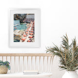 Shop Bagno Marino Archi II Photo Art Print-Amalfi Coast Italy, Coastal, Photography, Portrait, Rectangle, Red, View All-framed poster wall decor artwork