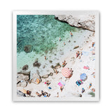 Shop Salento Beach Day Swims I (Square) Photo Art Print-Amalfi Coast Italy, Blue, Coastal, Green, Neutrals, Photography, Square, View All-framed poster wall decor artwork
