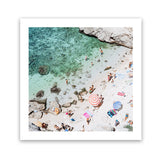 Shop Salento Beach Day Swims I (Square) Photo Art Print-Amalfi Coast Italy, Blue, Coastal, Green, Neutrals, Photography, Square, View All-framed poster wall decor artwork