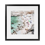 Shop Salento Beach Day Swims II (Square) Photo Art Print-Amalfi Coast Italy, Blue, Coastal, Green, Photography, Square, View All-framed poster wall decor artwork