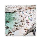 Shop Salento Beach Day Swims II (Square) Photo Canvas Art Print-Amalfi Coast Italy, Blue, Coastal, Green, Neutrals, Photography, Photography Canvas Prints, Square, View All-framed wall decor artwork