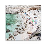 Shop Salento Beach Day Swims II (Square) Photo Art Print-Amalfi Coast Italy, Blue, Coastal, Green, Photography, Square, View All-framed poster wall decor artwork