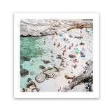 Shop Salento Beach Day Swims II (Square) Photo Art Print-Amalfi Coast Italy, Blue, Coastal, Green, Photography, Square, View All-framed poster wall decor artwork