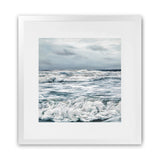 Shop Evening Swell (Square) Art Print-Blue, Coastal, Grey, Square, View All-framed painted poster wall decor artwork