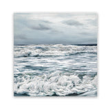 Shop Evening Swell (Square) Art Print-Blue, Coastal, Grey, Square, View All-framed painted poster wall decor artwork