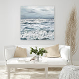 Shop Evening Swell (Square) Canvas Art Print-Blue, Coastal, Grey, Square, View All-framed wall decor artwork