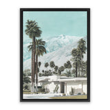 Shop Palm Springs Canvas Art Print-Blue, Boho, Botanicals, Coastal, Green, Portrait, Tropical, View All-framed wall decor artwork