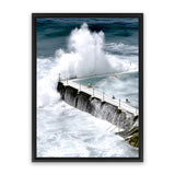 Shop Bondi Storm I Photo Canvas Art Print-Blue, Coastal, Photography, Photography Canvas Prints, Portrait, Tropical, View All, White-framed wall decor artwork
