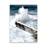 Shop Bondi Storm I Photo Canvas Art Print-Blue, Coastal, Photography, Photography Canvas Prints, Portrait, Tropical, View All, White-framed wall decor artwork