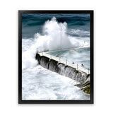 Shop Bondi Storm I Photo Art Print-Blue, Coastal, Photography, Portrait, Tropical, View All, White-framed poster wall decor artwork