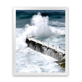 Shop Bondi Storm I Photo Art Print-Blue, Coastal, Photography, Portrait, Tropical, View All, White-framed poster wall decor artwork