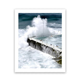 Shop Bondi Storm I Photo Art Print-Blue, Coastal, Photography, Portrait, Tropical, View All, White-framed poster wall decor artwork