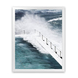 Shop Bondi Storm II Photo Art Print-Blue, Coastal, Green, Photography, Portrait, Rectangle, View All-framed poster wall decor artwork