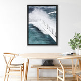 Shop Bondi Storm II Photo Canvas Art Print-Blue, Coastal, Green, Photography, Photography Canvas Prints, Portrait, Rectangle, View All-framed wall decor artwork