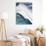 Shop Bondi Storm II Photo Canvas Art Print-Blue, Coastal, Green, Photography, Photography Canvas Prints, Portrait, Rectangle, View All-framed wall decor artwork