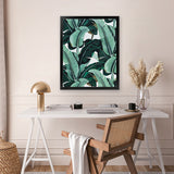 Shop Banana Palms Art Print-Botanicals, Green, Hamptons, Portrait, Tropical, View All-framed painted poster wall decor artwork