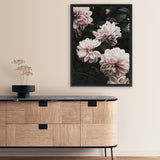 Shop Oriental Garden Canvas Art Print-Black, Botanicals, Florals, Green, Hamptons, Pink, Portrait, View All-framed wall decor artwork