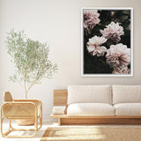 Shop Oriental Garden Canvas Art Print-Black, Botanicals, Florals, Green, Hamptons, Pink, Portrait, View All-framed wall decor artwork