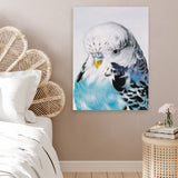 Shop Henry The Budgerigar Canvas Art Print-Animals, Birds, Blue, Portrait, Rectangle, View All-framed wall decor artwork