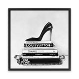 Shop Runway Reads (Square) Canvas Art Print-Black, Grey, Hamptons, Scandinavian, Square, View All-framed wall decor artwork
