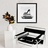 Shop Runway Reads (Square) Art Print-Black, Grey, Hamptons, Scandinavian, Square, View All-framed painted poster wall decor artwork