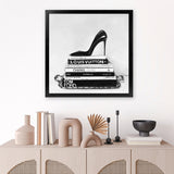 Shop Runway Reads (Square) Art Print-Black, Grey, Hamptons, Scandinavian, Square, View All-framed painted poster wall decor artwork