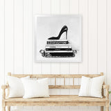 Shop Runway Reads (Square) Art Print-Black, Grey, Hamptons, Scandinavian, Square, View All-framed painted poster wall decor artwork