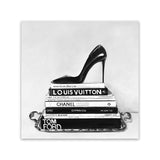 Shop Runway Reads (Square) Canvas Art Print-Black, Grey, Hamptons, Scandinavian, Square, View All-framed wall decor artwork